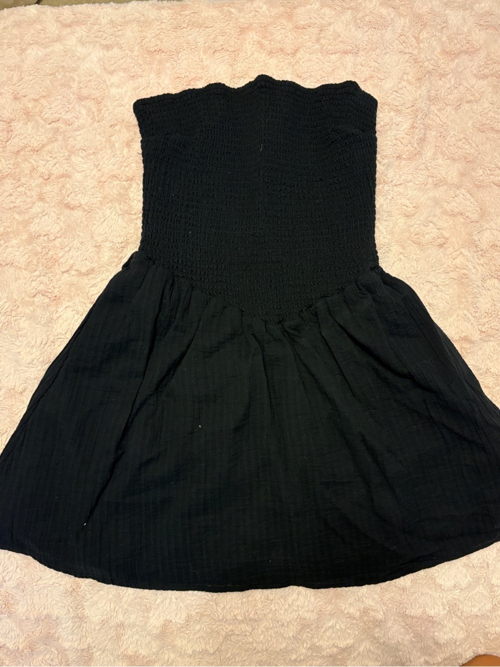 Universal Thread Black Strapless Smocked Summer Dress